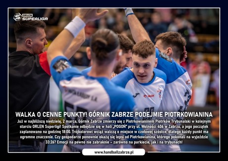 Walka o cenne punkty! Górnik Zabrze podejmie Piotrkowianina