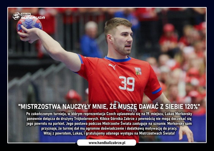 Lukas Morkovsky: &quot;Mistrzostwa nauczyły mnie, że muszę dawać z siebie 120%&quot;