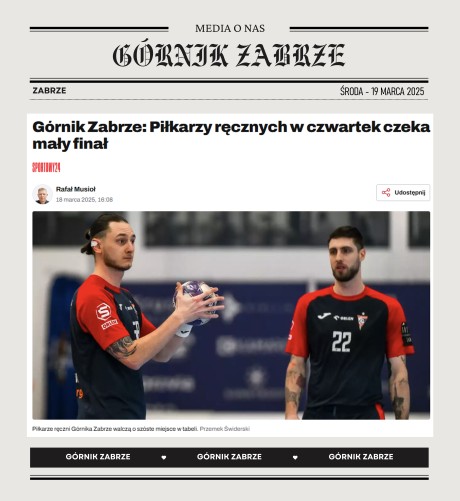 DZIENNIK ZACHODNI: Piłkarzy ręcznych w czwartek czeka mały finał!
