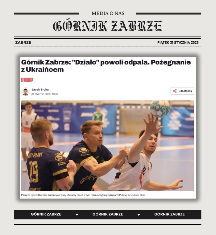 DZIENNIK ZACHODNI: &quot;Działo&quot; powoli odpala. Pożegnanie z Ukraińcem